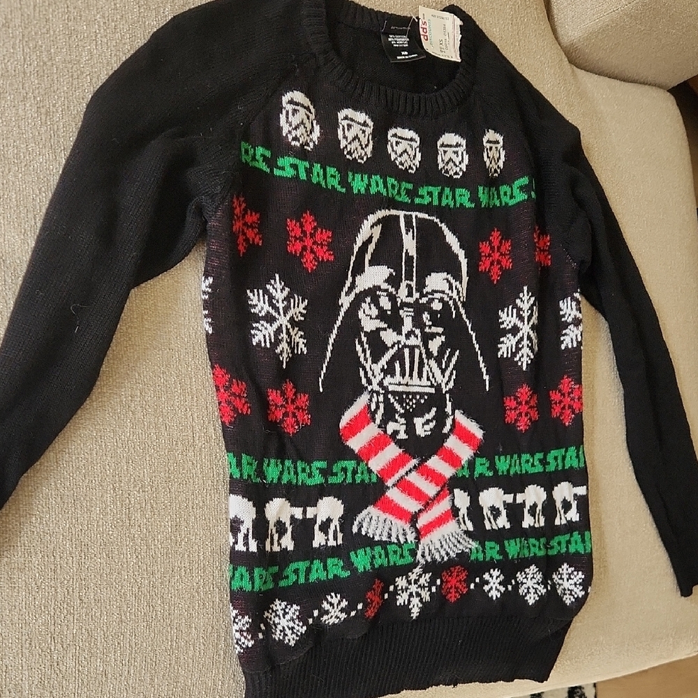 Star Wars Black Darth Vader Christmas Holiday Sweater - Picture 2 of 5